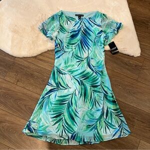 NWT American Living Tropical Leaf Print Dress Size 4